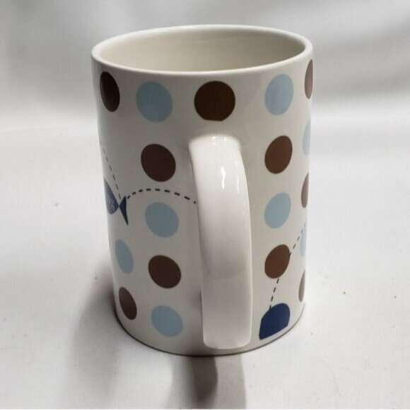 Vintage Starbucks Daddy O Gone Fishing Mug Polka Dots 16 Ounce 2004 - Picture 5 of 11